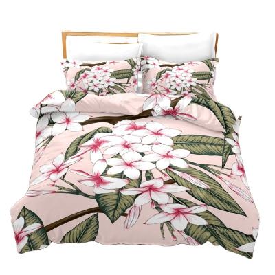 China Nondisposable New Style Floral Bedding Set Flower Modern Design 3rd Duvet Covers Non Fade Luxury Sheet Set for sale