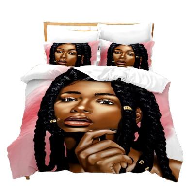 China New Design Girl's Bedding 2nd African Nondisposable African Duvet Cover Flexible Printed Sheet for sale