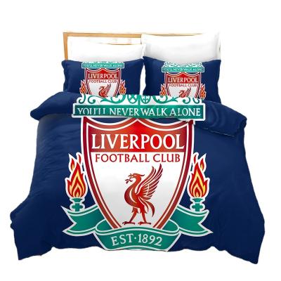 China Nondisposable Customized Sheet Sets Bedding FOOTBALL CULB 1 Duvet Cover Plush Breathable 3d Sheet for sale