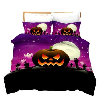 China Nondisposable HALLOWEEN Comforter Cover Bedding Set Bestselling 1 Duvet Cover Set Luxury Non Fade Non Queen Size Bed Sheets for sale