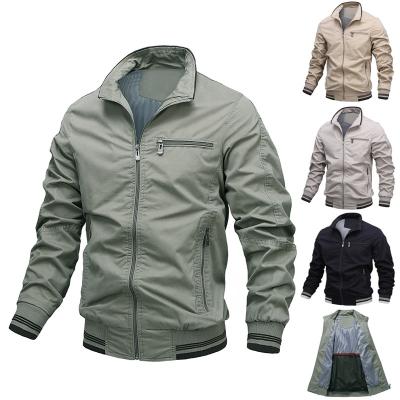 China 2021 Wholesale Hot Selling Plus Size Men's Outdoor Casual High Fashion Jacket Amazon Spring Clothing Cotton Breathable Washing Jackets for sale