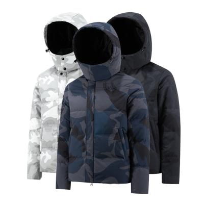 China High quality QUICK DRY camouflage Outwear waterproof family couple dresses design hooded feathers bubble camouflage down jacket for sale