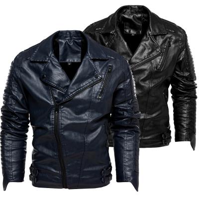 China 2021New Arrival Fashion Breathable High Quality Motorcycle Winter Casual Leather Jacket Men for sale