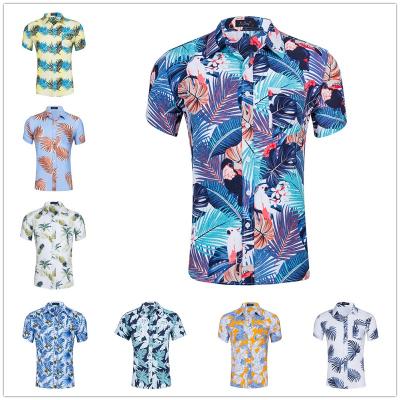 China Wholesale summer casual anti-pilling button down all over sublimation beach Hawaiian shirt printed men's clothing for sale