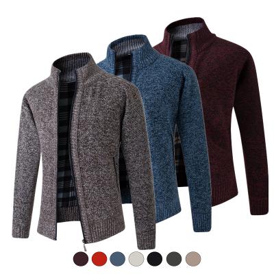 China Wholesale Anti-wrinkle Autumn Winter Thick Mens Knit Cotton Zip Up Cardigan Sweater Coat for sale