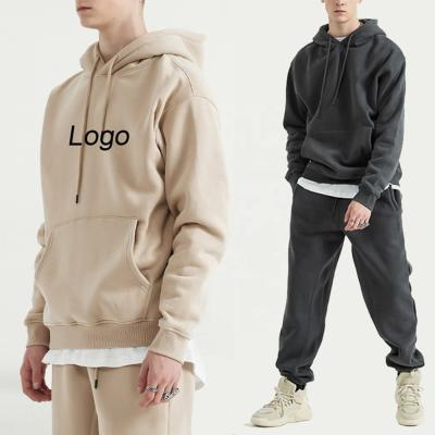 China Wholesale Custom Made High Quality Breathable Logo Design Fashion Causal Winter Jogers Unisex Sweatpants And Hoodie Set for sale