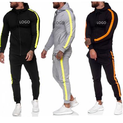 China Wholesale Men's Jogging Fitness Training Breathable Polyester Workout Clothing 100% Custom Sportswear Suits Men Two Piece Set Tracksuit for sale