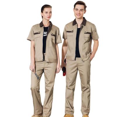 China Summer quick dry custom made unisex short sleeve work uniform design for worker for sale