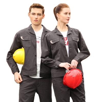 China Quick Dry 100% Cotton Customized Work Men Gray Coveralls Work Uniform for sale