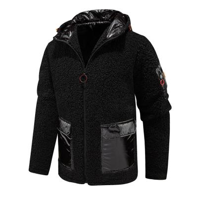 China Breathable Custom Logo Wool /Polyester Fleece Hooded Jacket Plus Size Coats Mens Coats 2021 for sale