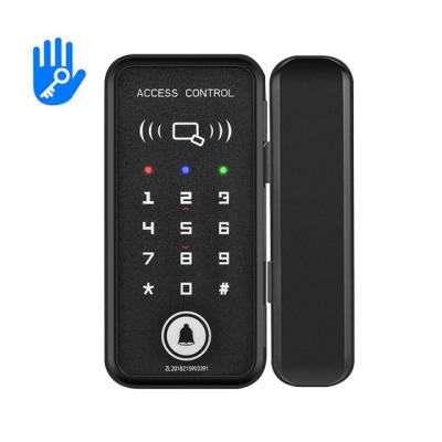 China Mobile phone APP+ +Fingerprint+password+RFID swipe card+free office store key wiring and single and double password non-porous fingerprint lock for sale