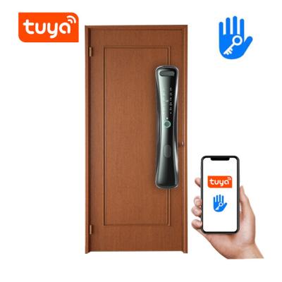 China Mobile Phone APP+ +Fingerprint+Password+RFID Swipe Card+Key Newest Digital Security Smart Door Lock with Camera wifi tuya smart fingerprint lock for sale