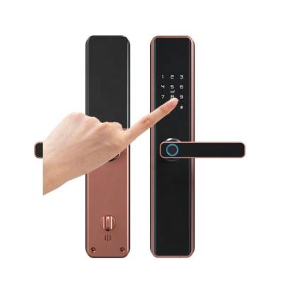 China Mobile Phone APP+ +Fingerprint+Password+RFID Swipe Card+Keyless Fingerprint Handle Lock Smart Fingerprint Door Newest TTlock Tuya Wifi Digital Key Wireless Remote Control Security for sale