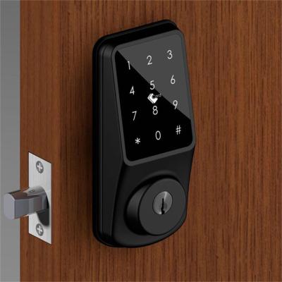 China Mobile Phone APP+ +Fingerprint + Password + RFID Swipe Card + USA Key Waterproof Exterior Door Wifi Digital Front Keyless Smart Electronic Door Locks App Keypad TTlock Smart Home Deadbolt by Tuya for sale