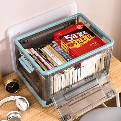 China Plastic Clear Foldable Stackable Stackable Wardrobe Storage Organizer Bin Bathroom Storage Cabinet Portable Living Room Storage Box for sale