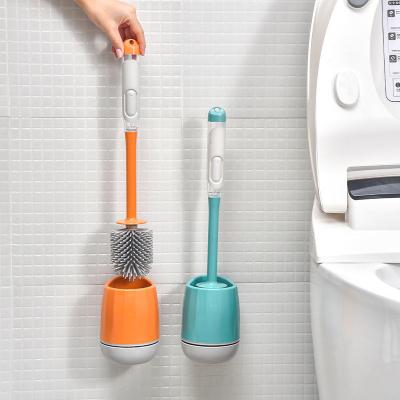 China Modern Liquid Multifunctional Toilet Brush Cleaner Long Handle Toilet Brush Silicone Spray for sale