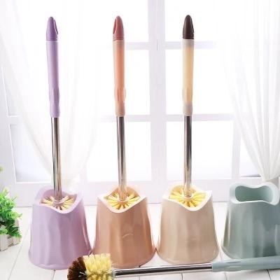 China Modern Plastic Toilet Cleaning Brush Toilet Brush Holder Set For Bathroom Household Cleaning Tools Accessories for sale