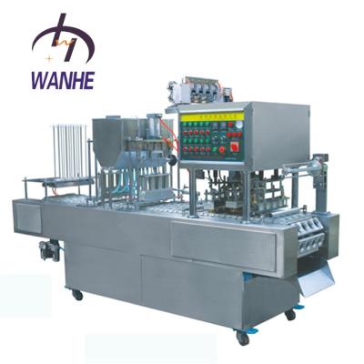 China Beverage Auo Pneumatic Pudding / Yogurt Cup Filling Sealing Machine For Production Line for sale