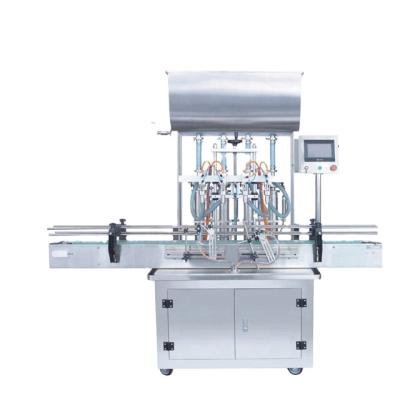 China WANHE 50-500ML Food Servo MOTOR 4 Head Sauce Glass Bottle Liquid Filling Machines for sale