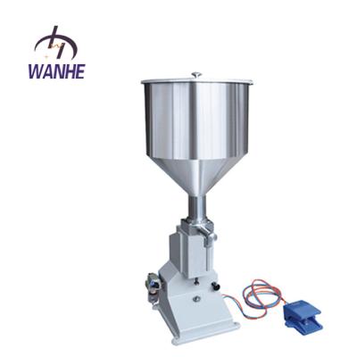 China Food A02 Pneumatic Manual Piston Liquid / Cream Plastic Bottle Filling Machine for sale