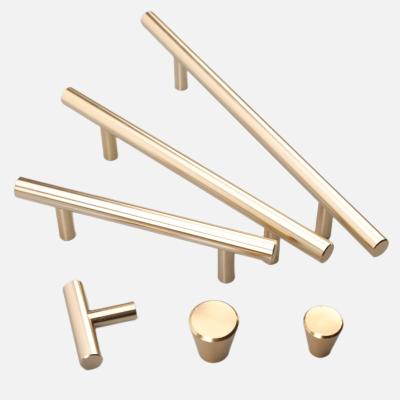 China New Modern Design Aluminum Made Pull Handle Knob European Style Gold Color For Furniture Sideboard Door Pull Handle for sale