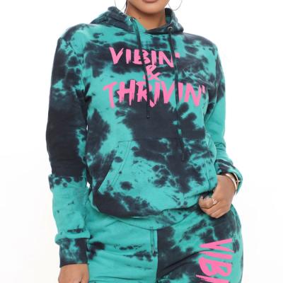 China High Quality Custom Tie Dye Anti-pilling Oversized Hoodies Loose Streetwear Long Sleeve Printed Contrast Tye Dye Hoodie For Women for sale