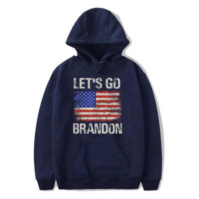 China Custom Letter Logo Anti-Wrinkle Let's Go Brandon Plain Hoodie Men's Plus Size Unisex for sale