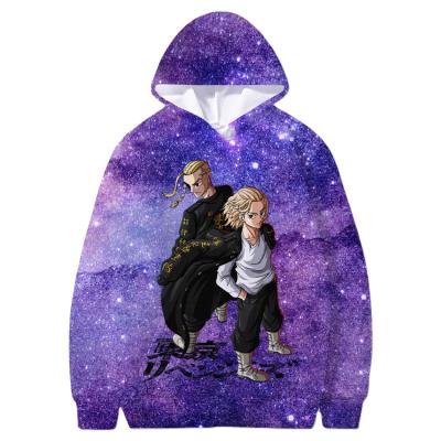 China Anti-wrinkle Fashion Anime Tokyo Avengers Men's Pullover 3D Sweatshirt Link Die Good Quality Hoodie for sale