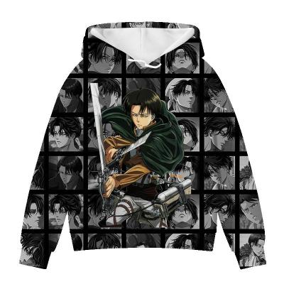 China New Style Unisex 3D Color Block Anti-Shrink Printed Anime Attack On Titan Hoodie for sale