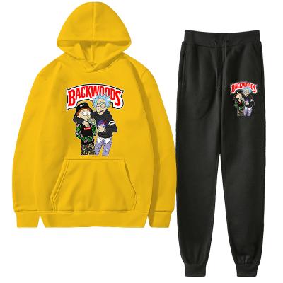 China Anti-wrinkle Wholesale Unisex Sweatshirt Set Pullover Anime Backwoods Hoodie Printing for sale