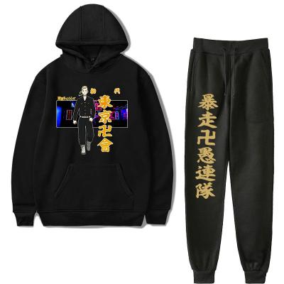 China Wholesale Simple Hot Selling Anti-wrinkle Printed Sweatshirt Tokyo Avengers Anime Tracksuits For Men for sale