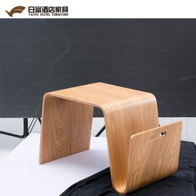 China Modern simple modern small eucalyptus hotel room wood side table for sale