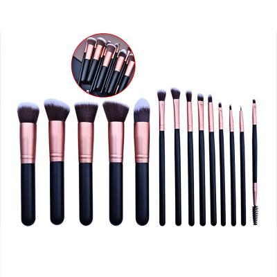 China Hot Selling 14 Makeup Brushes Foundation Concealer Long Lasting Concealer Eyeshadow Brush for sale