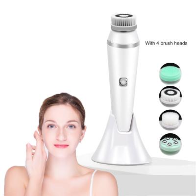 China Mini Electric Personal Care Sonic DEEP CLEANING Sweep Cleansing Brush Beautiful Face Massager Silicone Facial Massager for sale