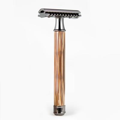 China Twin blade old fashioned manual razor made of aluminum alloy for sale