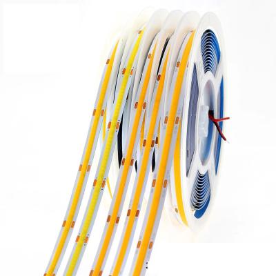 China Residential COB LED Strip 320 384 528 LED COB Lights DC12V 24V RA90 3000K 4000K 6000K LED Strip/M High Density Flexible for sale