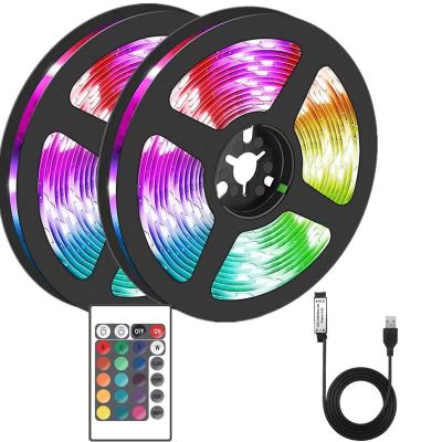 China LED STRIP 2835 DC5V RGB LED Flexible Strip Light Lamp USB Bluetooth Control TV 2835 Infrared Screen Luces Party Bedroom Decoration for sale