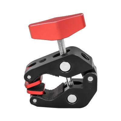 China Super Aluminum Alloy Camera Clamp Crab Clamps Clip Cameras Gimbal Magic Arm Fixed to Desktop and Tube for sale