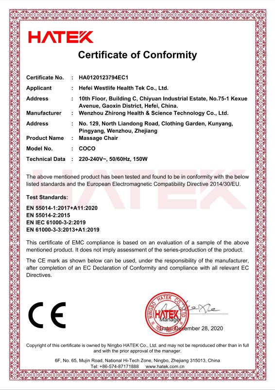 CE - Hefei Westlife Health Tek Co., Ltd.