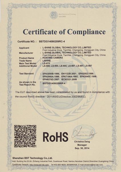 RoHS - Lshine Photoelectric Technology Co., Ltd.