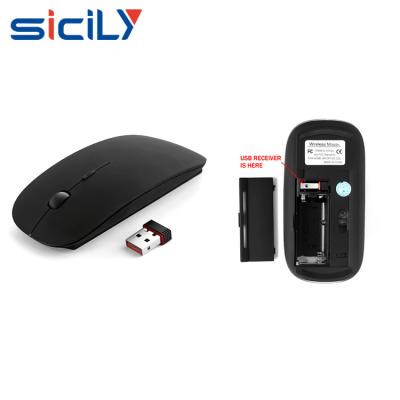 China Super Slim 3D Laser 2.4G Ultrathin Wireless Mouse Mouse For Laptop MAC Computer USB Mouse for sale