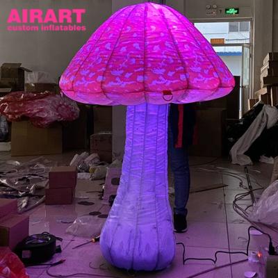 China PVC Tarpaulin / Oxford Cloth / Optio Led Advertising Inflatable Mushroom Balloon With Changing Lights For Christmas Decoration for sale