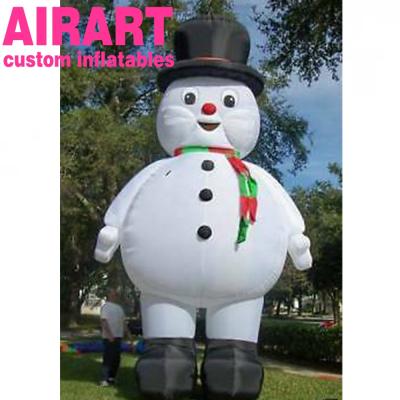 China 420D Oxford Cloth Happy Holiday Inflatable Snowman For Christmas Festival Decoration for sale