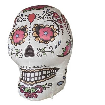 China high quality customized halloween decoration inflatable skull for decoration 3.7m for sale