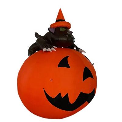 China Party Halloween Party Decoration Pumpkin Props Inflatable Event Halloween Inflatable Cat for sale