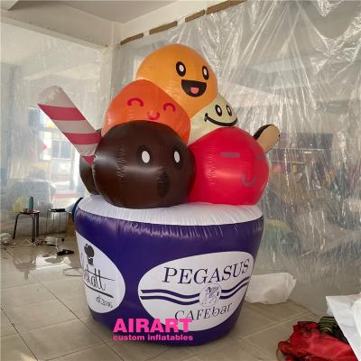 China Advertising giant fruity inflatable ice cream for advertising for sale