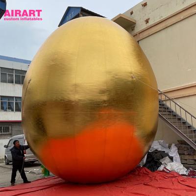 China 420D Oxford Cloth With PVC Giant Inflatable Eggs Golden Inflatable Egg Balloon For Easter Holiday Decoration for sale