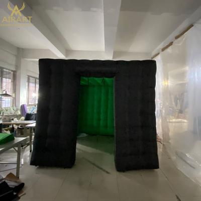 China 8*8*8ft party size and LED inflatable photo booth item inflatable photobooth for sale