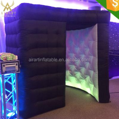 China Portable PVC or 210Tpolyester inflatable photo booth /inflatable cube tent black balloon for sale