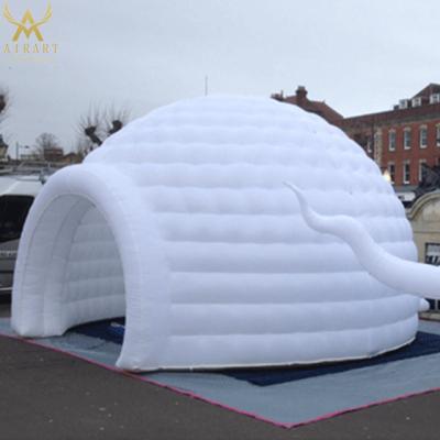 China PVC or oxford fabric round huge inflatable igloo air dome tent for event for sale